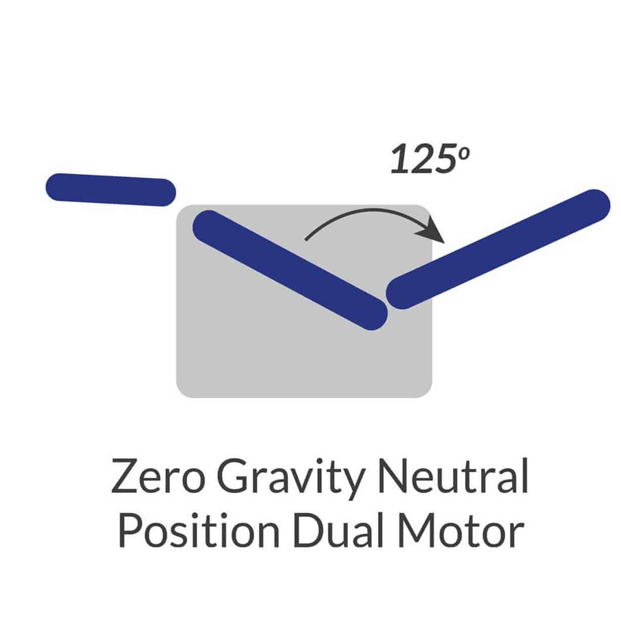 Chair in a reclined 'zero gravity' position, with the legs raised and the backrest reclined.